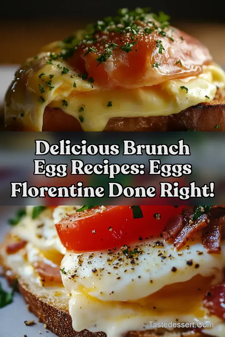 Delicious Brunch Egg Recipes: Eggs Florentine Done Right!