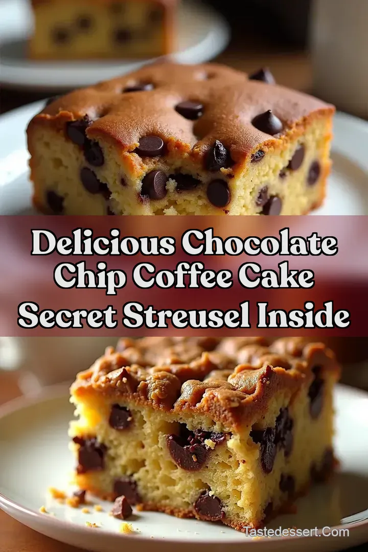 Delicious Chocolate Chip Coffee Cake Secret Streusel Inside