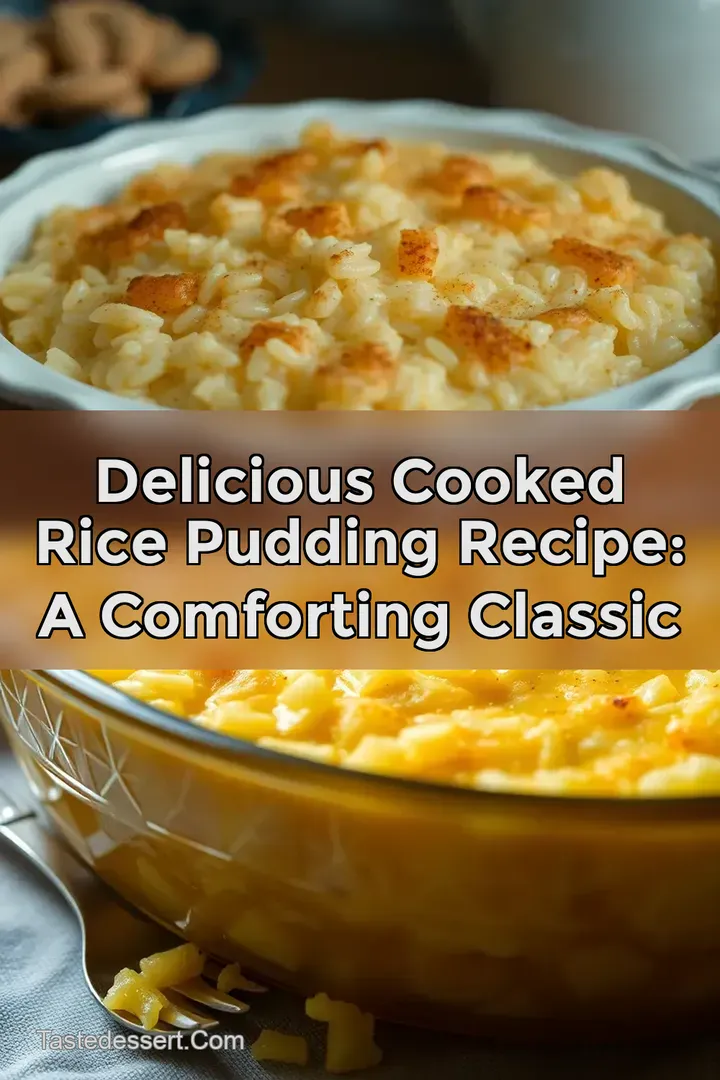 Delicious Cooked Rice Pudding Recipe: A Comforting Classic