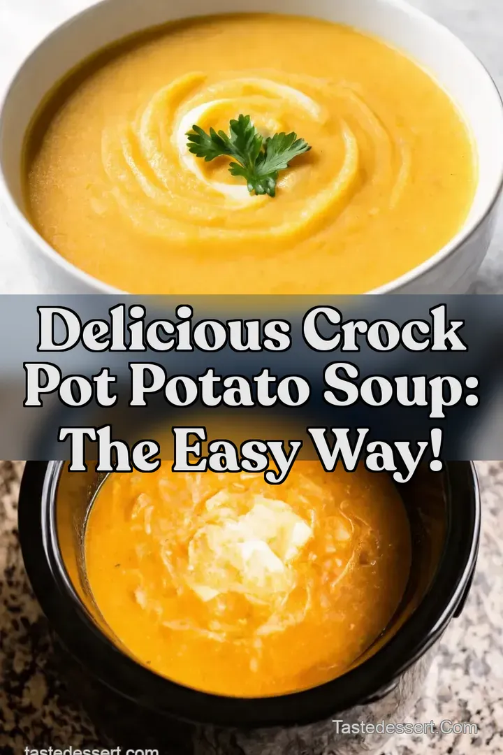 Delicious Crock Pot Potato Soup: The Easy Way! : PIN FOR LATER Delicious Crock Pot Potato Soup: The Easy Way!