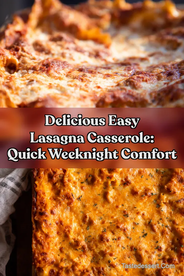 Delicious Easy Lasagna Casserole: Quick Weeknight Comfort : PIN FOR LATER Delicious Easy Lasagna Casserole: Quick Weeknight Comfort