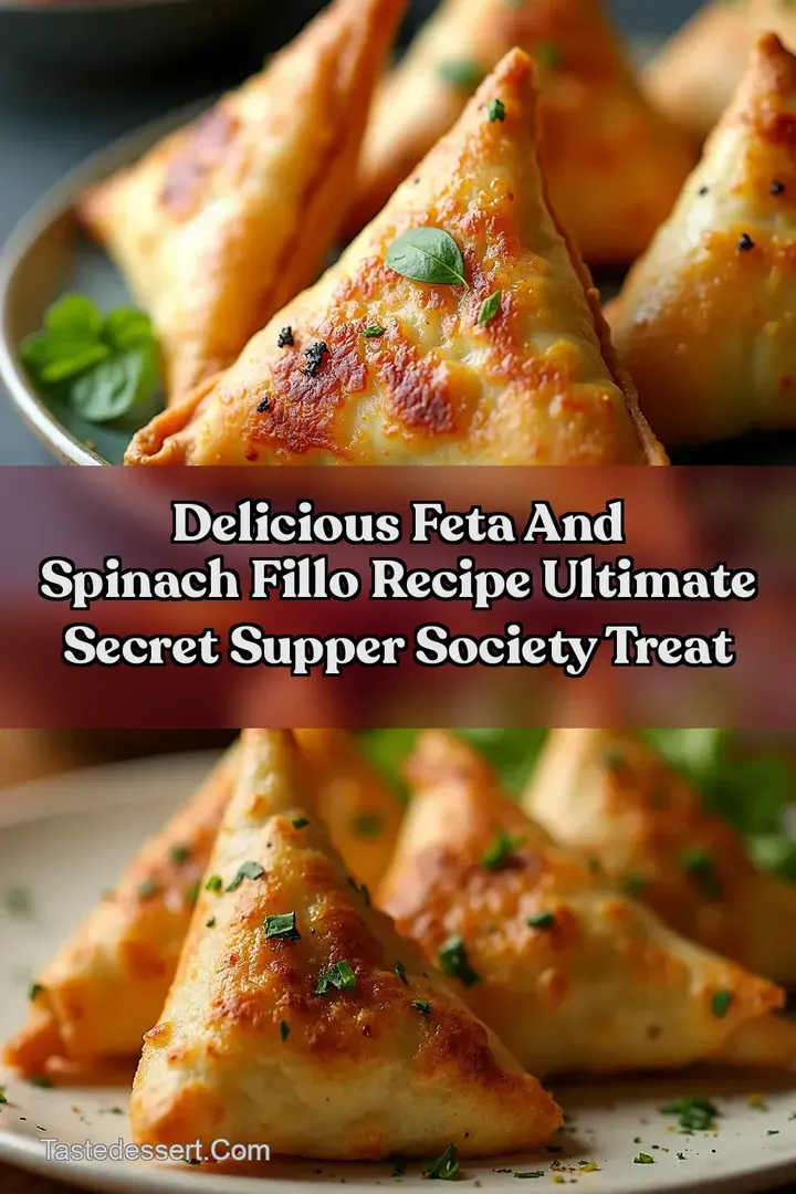 Delicious Feta and Spinach Fillo Recipe Ultimate Secret Supper Society Treat