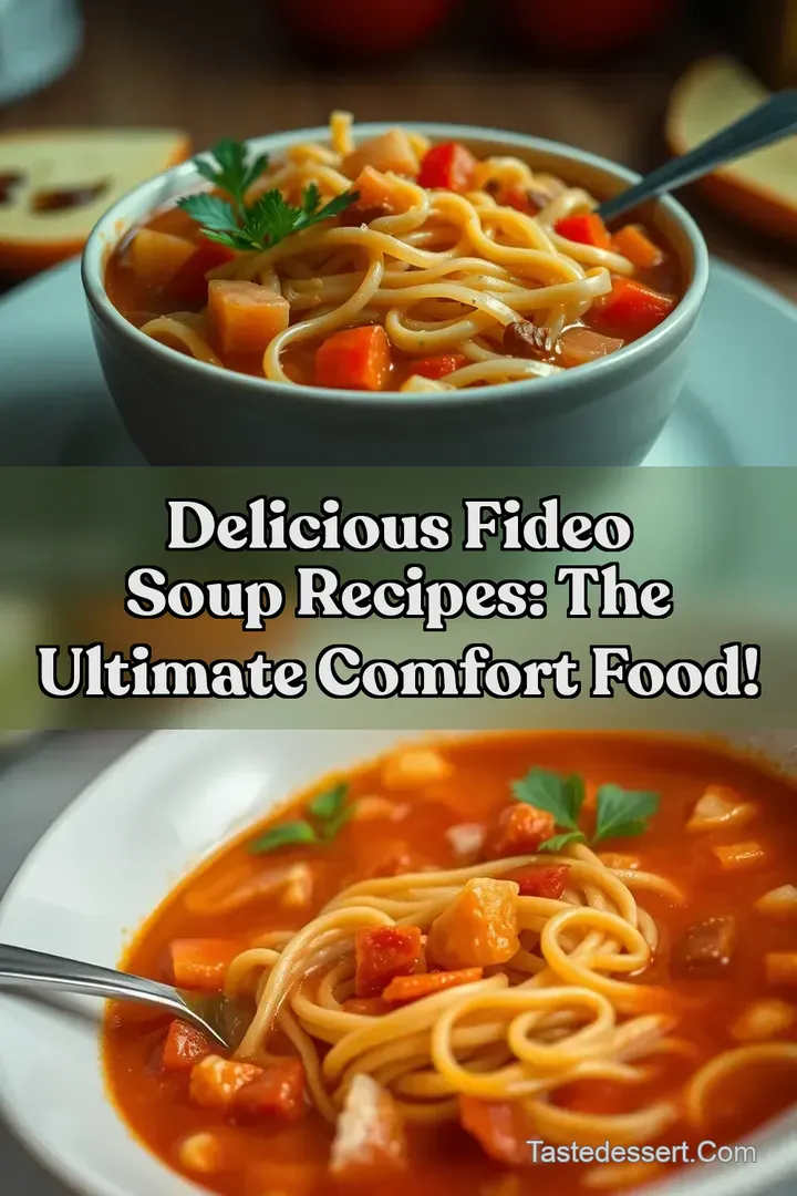 Delicious Fideo Soup Recipes: The Ultimate Comfort Food!