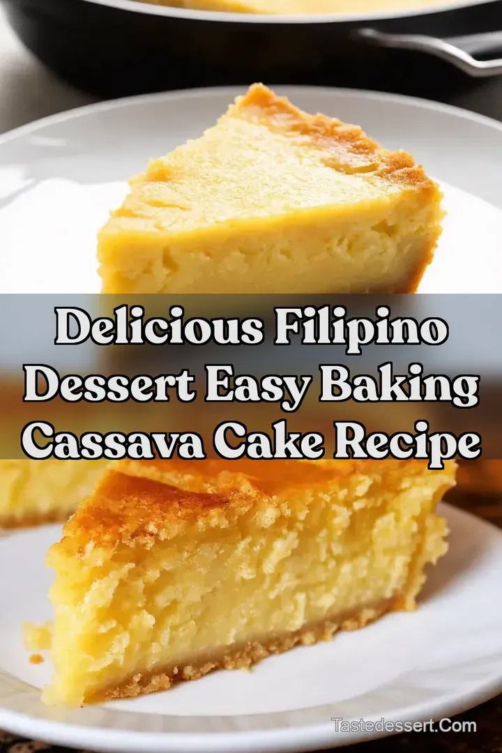 Delicious Filipino Dessert Easy Baking Cassava Cake Recipe