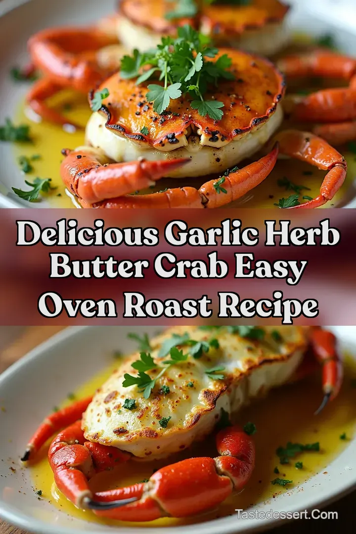 Delicious Garlic Herb Butter Crab Easy Oven Roast Recipe