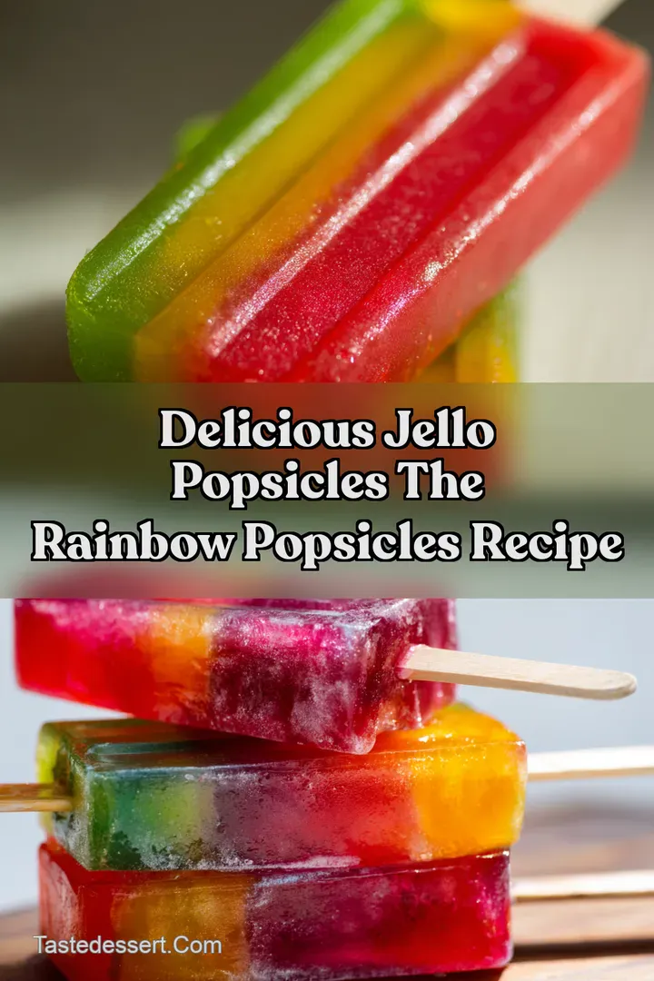 Delicious Jello Popsicles The Rainbow Popsicles Recipe : PIN FOR LATER Delicious Jello Popsicles The Rainbow Popsicles Recipe