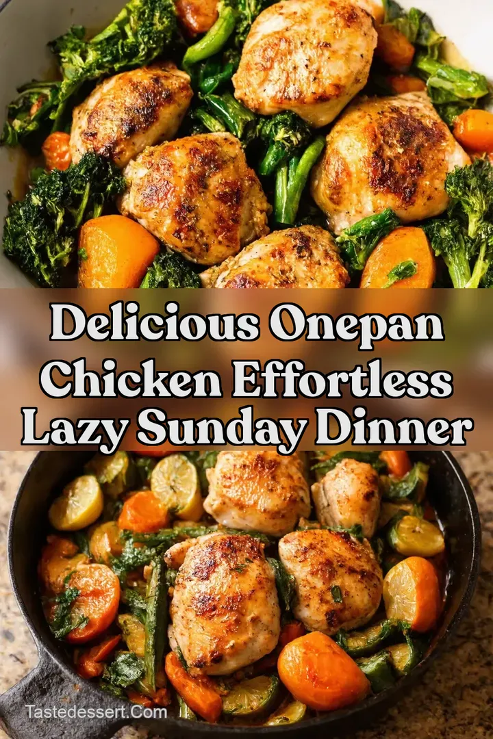 Delicious OnePan Chicken Effortless Lazy Sunday Dinner