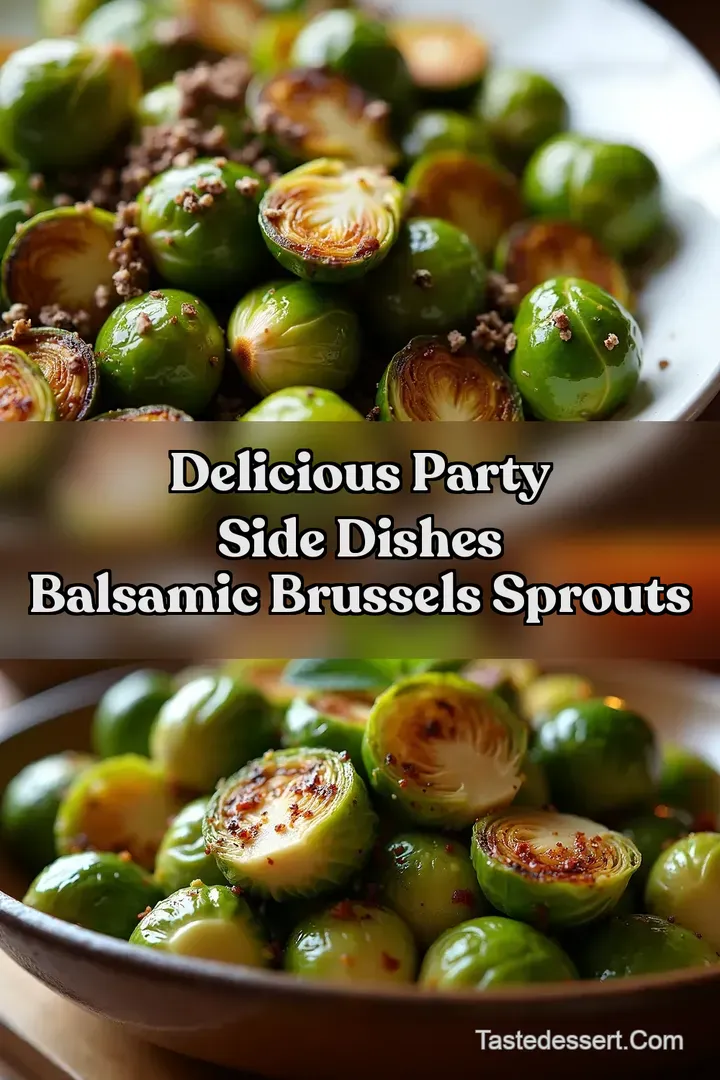 Delicious Party Side Dishes Balsamic Brussels Sprouts