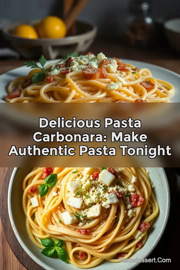Delicious Pasta Carbonara: Make Authentic Pasta Tonight