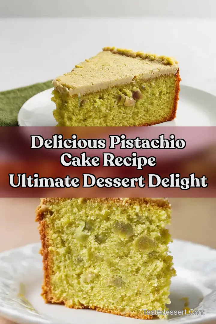 Delicious Pistachio Cake Recipe Ultimate Dessert Delight