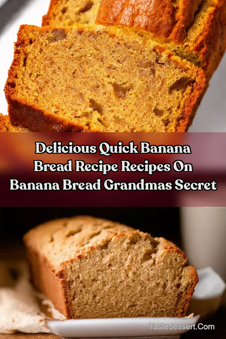 Delicious Quick Banana Bread Recipe recipes on banana bread Grandmas Secret : PIN FOR LATER Delicious Quick Banana Bread Recipe recipes on banana bread Grandmas Secret