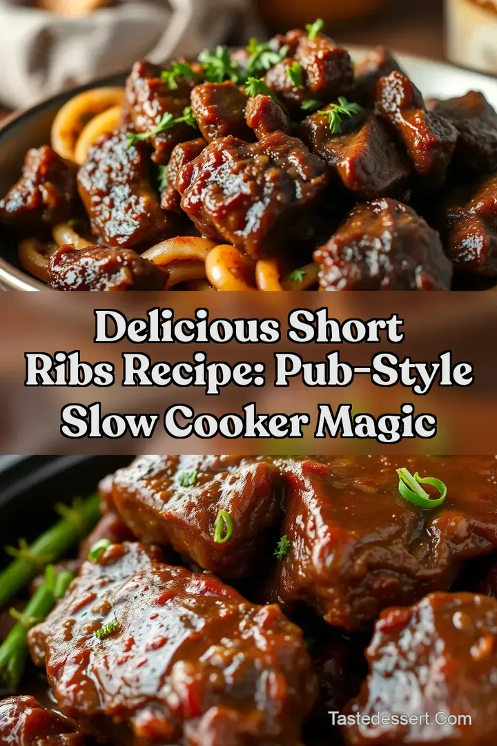 Delicious Short Ribs Recipe: Pub-Style Slow Cooker Magic