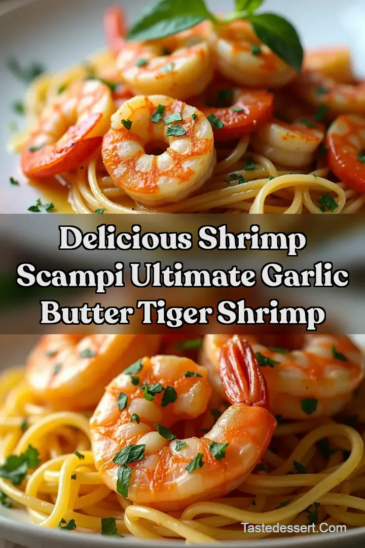 Delicious Shrimp Scampi Ultimate Garlic Butter Tiger Shrimp