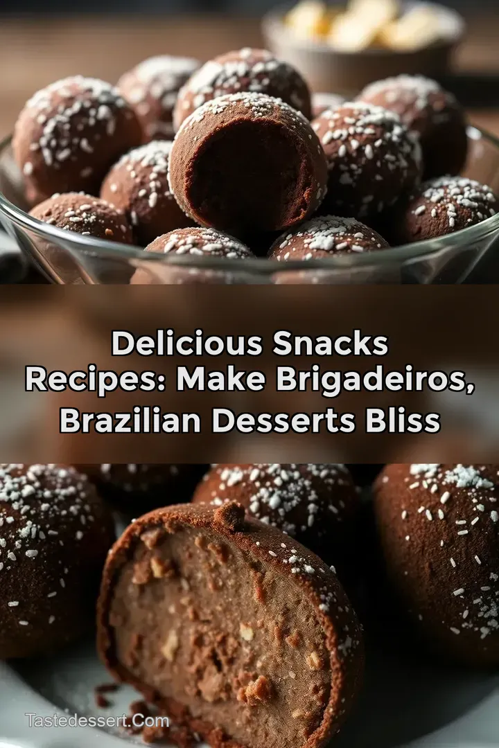 Delicious Snacks Recipes: Make Brigadeiros Brazilian Desserts Bliss