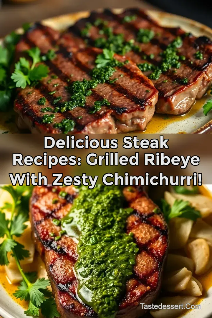 Delicious Steak Recipes: Grilled Ribeye With Zesty Chimichurri!