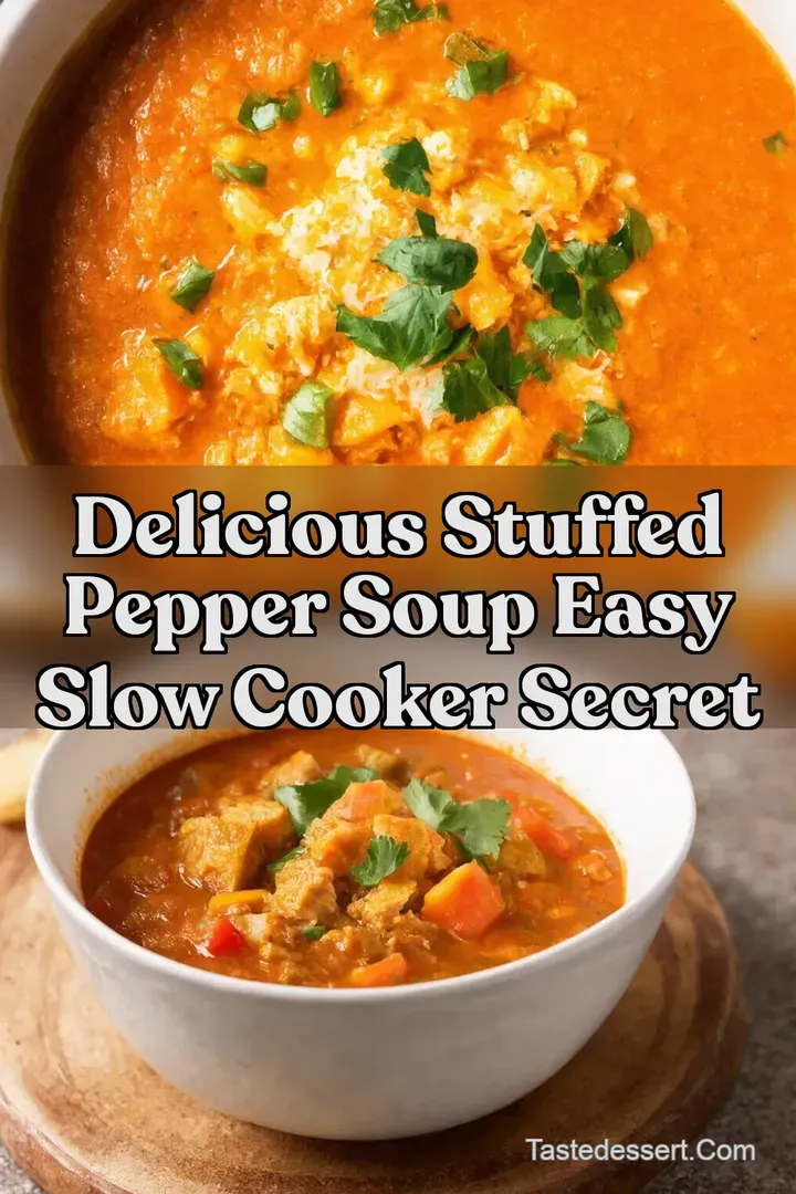 Delicious Stuffed Pepper Soup Easy Slow Cooker Secret