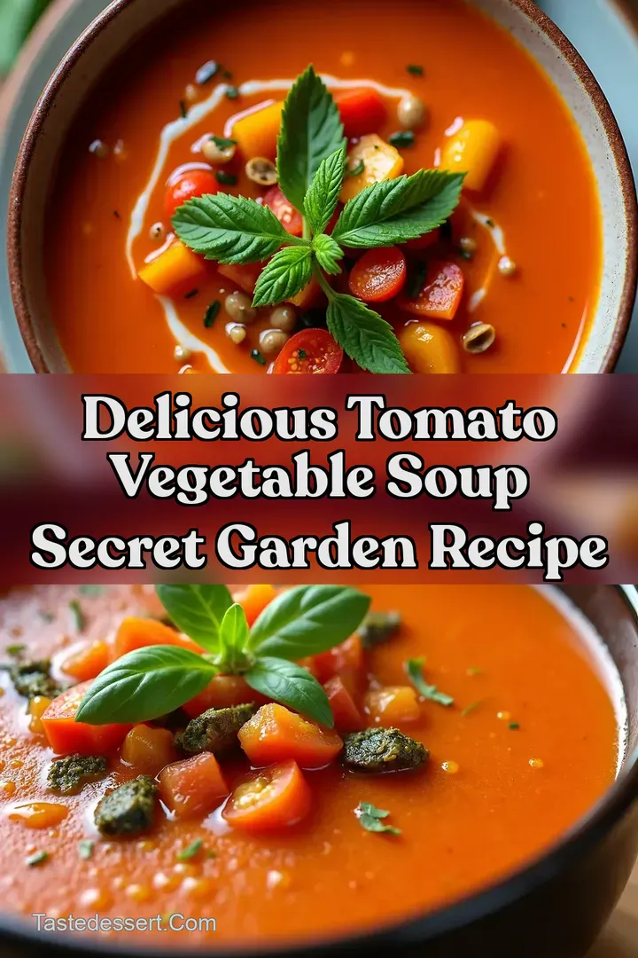 Delicious Tomato Vegetable Soup Secret Garden Recipe
