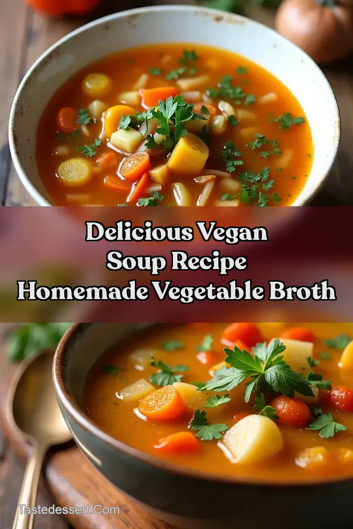Delicious Vegan Soup Recipe Homemade Vegetable Broth