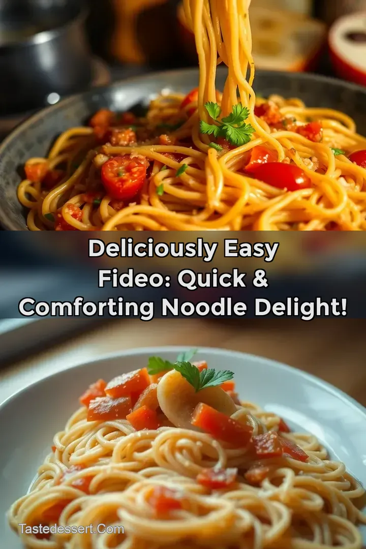 Deliciously Easy Fideo: Quick & Comforting Noodle Delight!