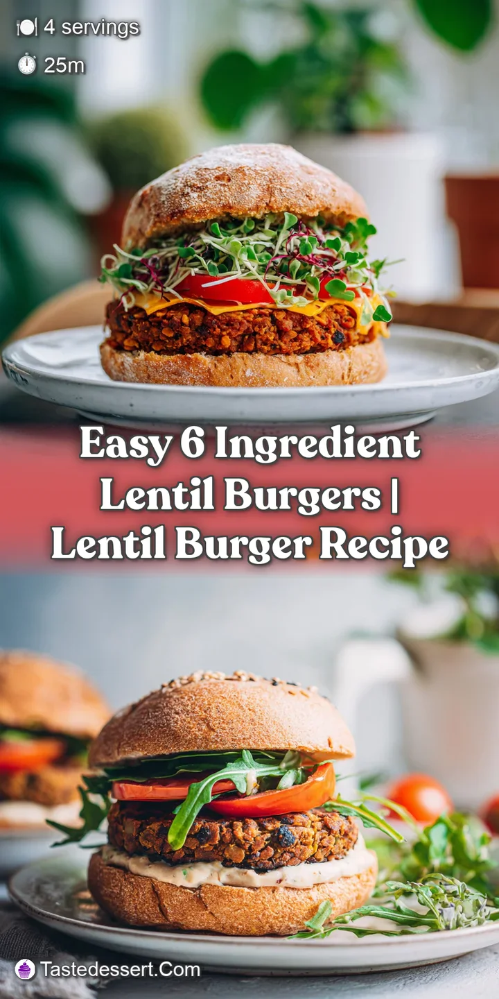 Close-up of a lentil burger revealing its earthy texture and savory spices, promising a satisfying and delicious vegetaria...
