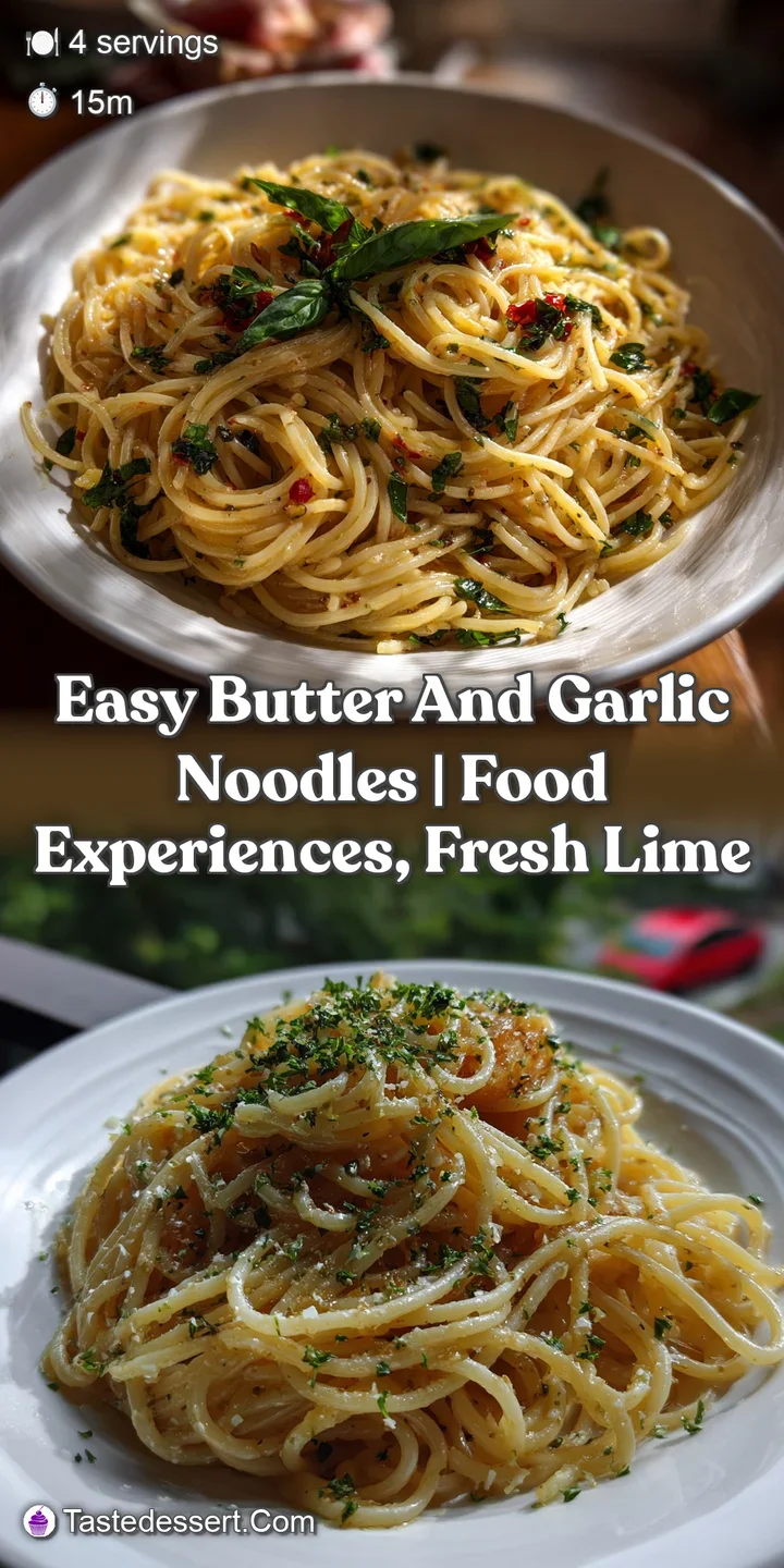 Easy Butter and Garlic Noodles | Food Experiences Fresh Lime