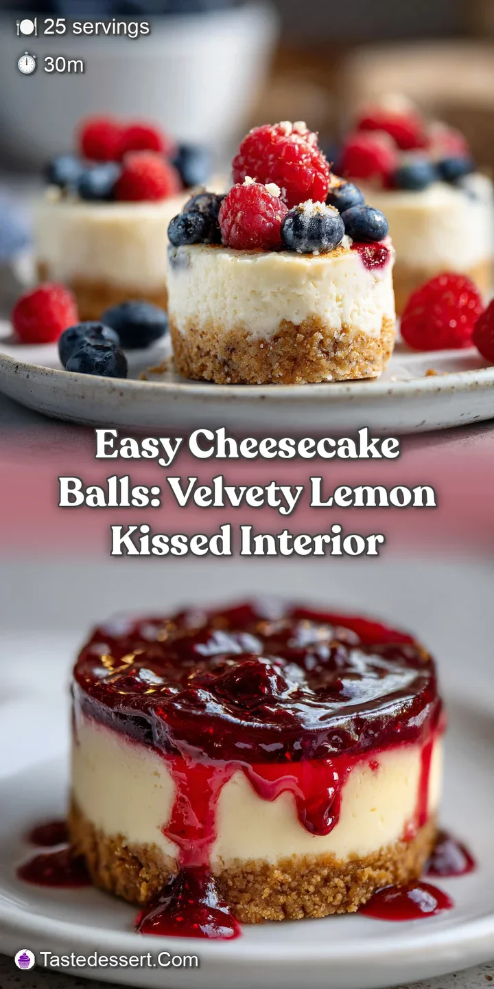 Close-up of a decadent cheesecake ball covered in rich, dark chocolate and crunchy graham cracker crumbs, oozing creamy fi...