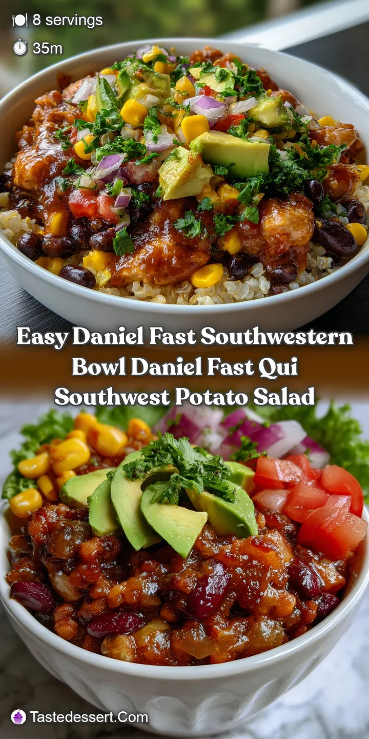 Easy Daniel Fast Southwestern Bowl Daniel Fast Qui Southwest Potato Salad