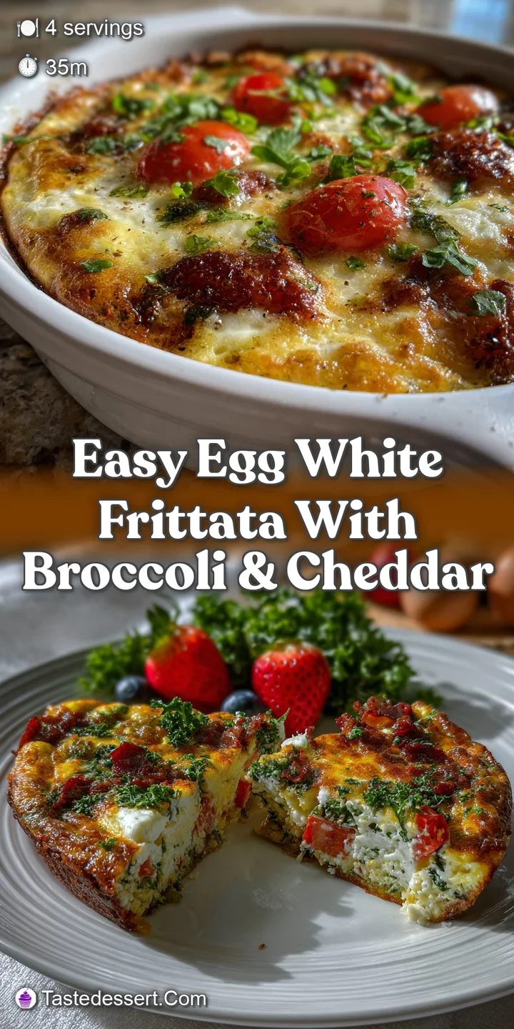 Easy Egg White Frittata with Broccoli & Cheddar