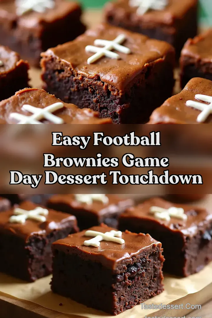 Easy Football Brownies Game Day Dessert Touchdown