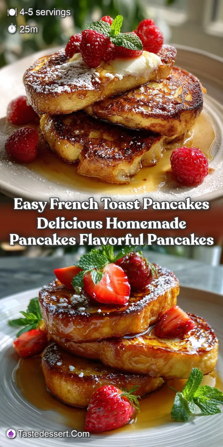 Easy French Toast Pancakes Delicious Homemade Pancakes Flavorful Pancakes