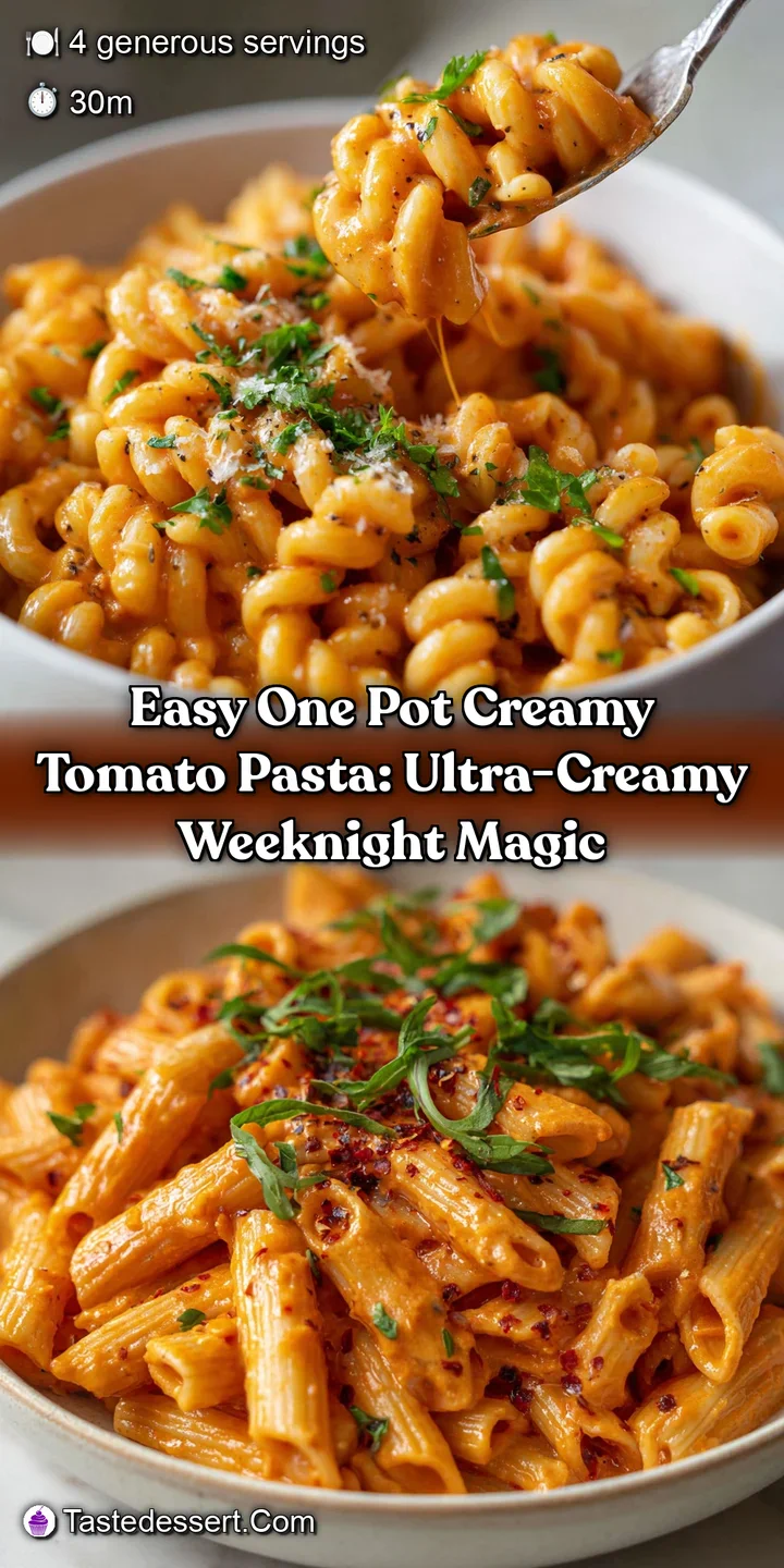 Easy One Pot Creamy Tomato Pasta: Ultra-Creamy Weeknight Magic