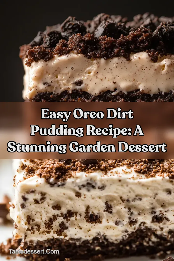 Easy Oreo Dirt Pudding Recipe: A Stunning Garden Dessert