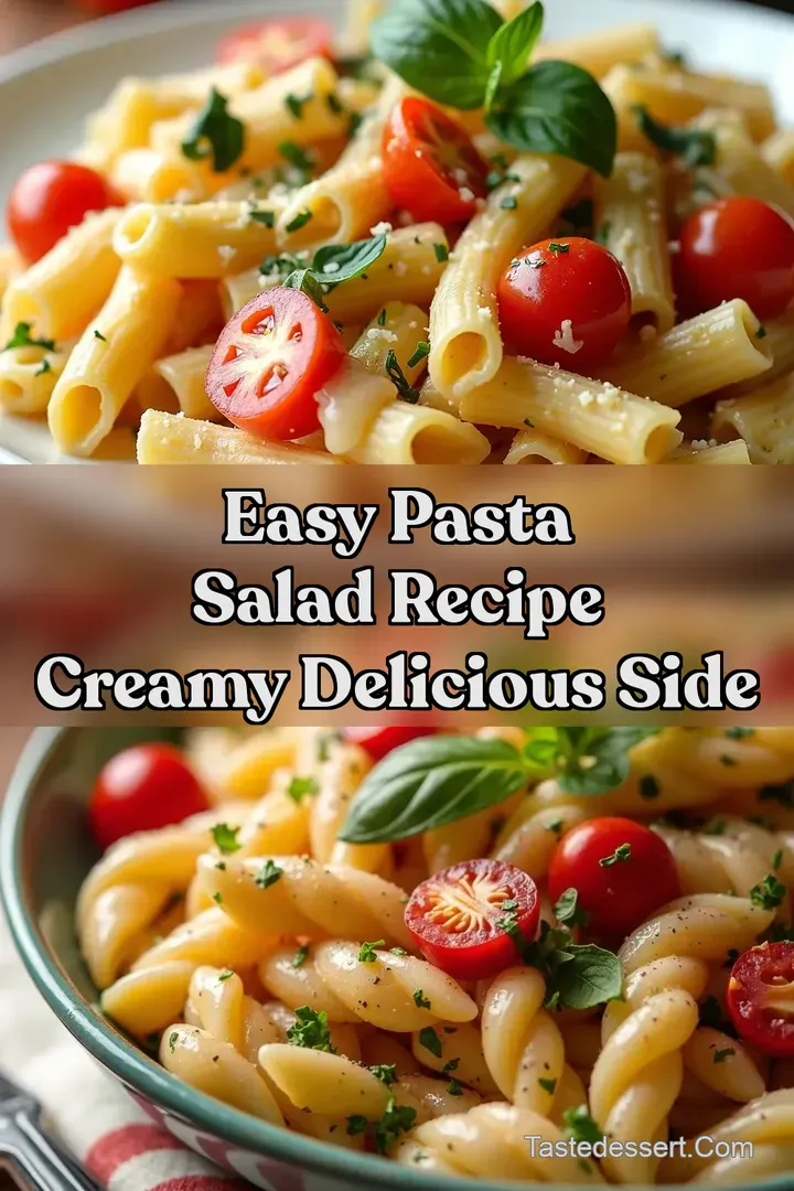 Easy Pasta Salad Recipe Creamy Delicious Side