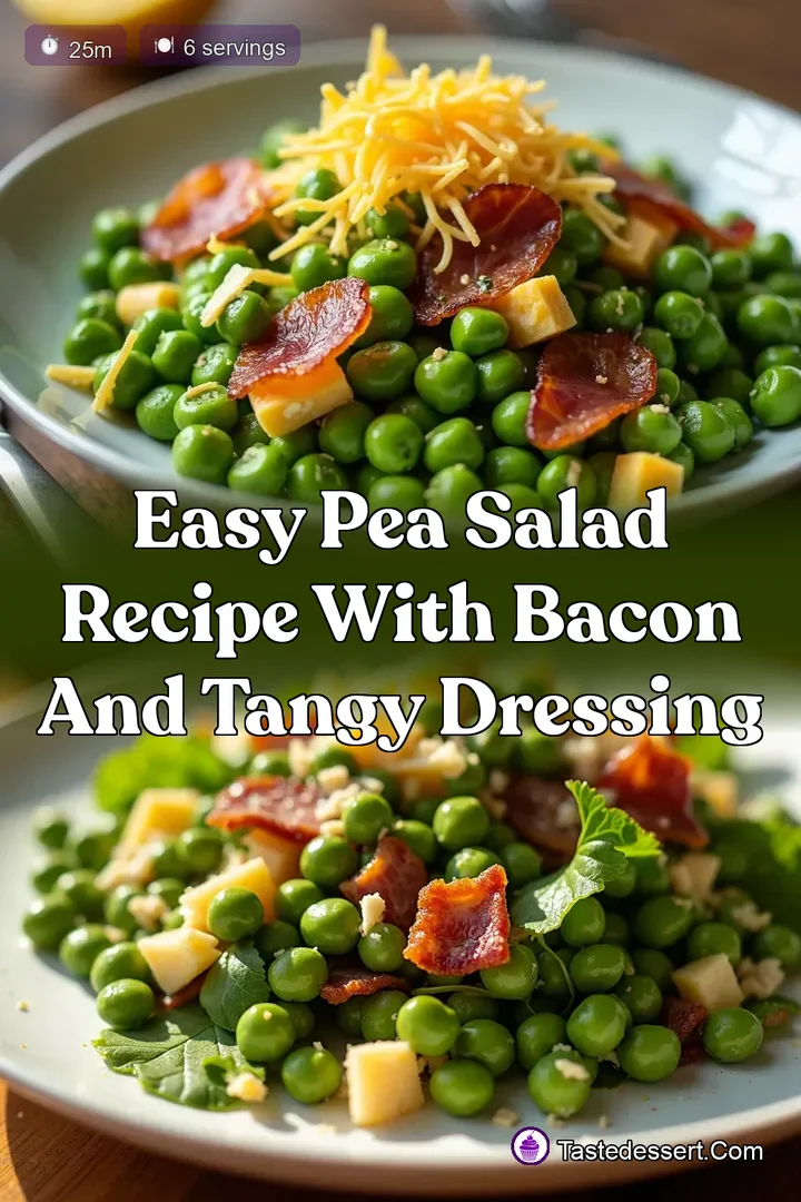 Easy Pea Salad Recipe with Bacon and Tangy Dressing