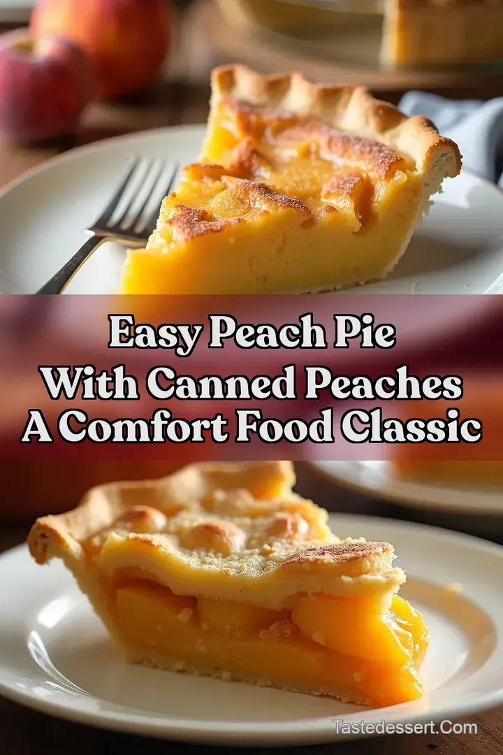 Easy Peach Pie with Canned Peaches A Comfort Food Classic