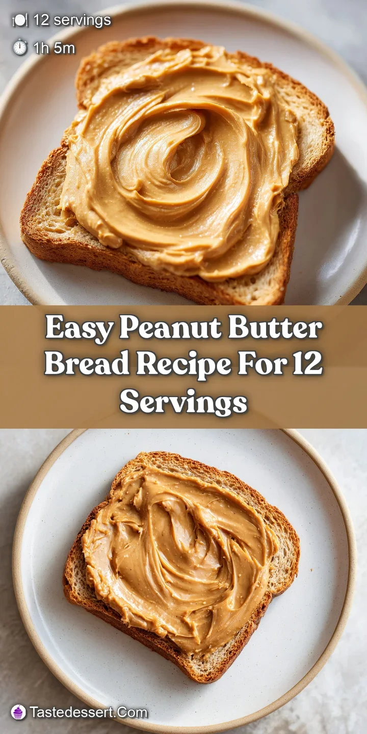 Close-up of peanut butter bread revealing a soft, moist crumb and hints of peanut flecks. Looks delicious and fresh.
