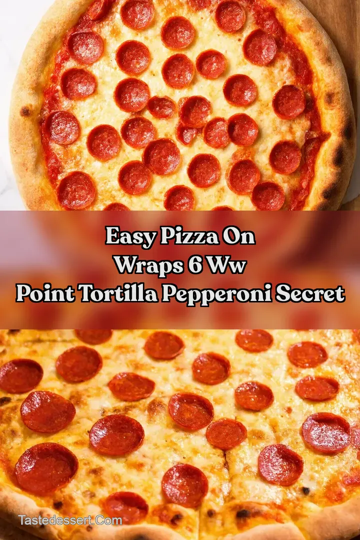 Easy Pizza On Wraps 6 WW Point Tortilla Pepperoni Secret