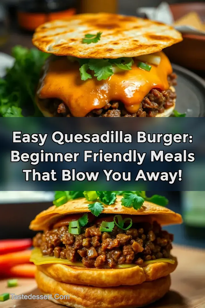 Easy quesadilla burger: Beginner Friendly Meals That Blow You Away!