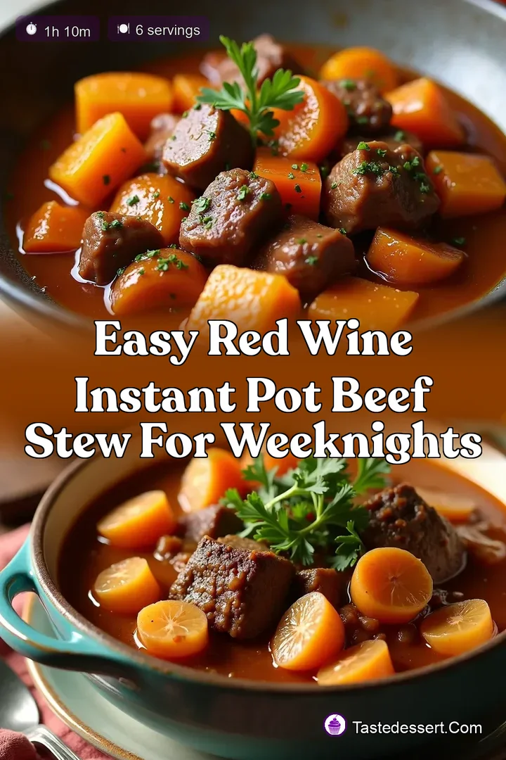 Easy Red Wine Instant Pot Beef Stew for Weeknights