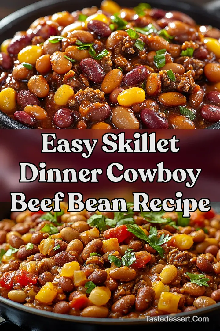 Easy Skillet Dinner Cowboy Beef Bean Recipe