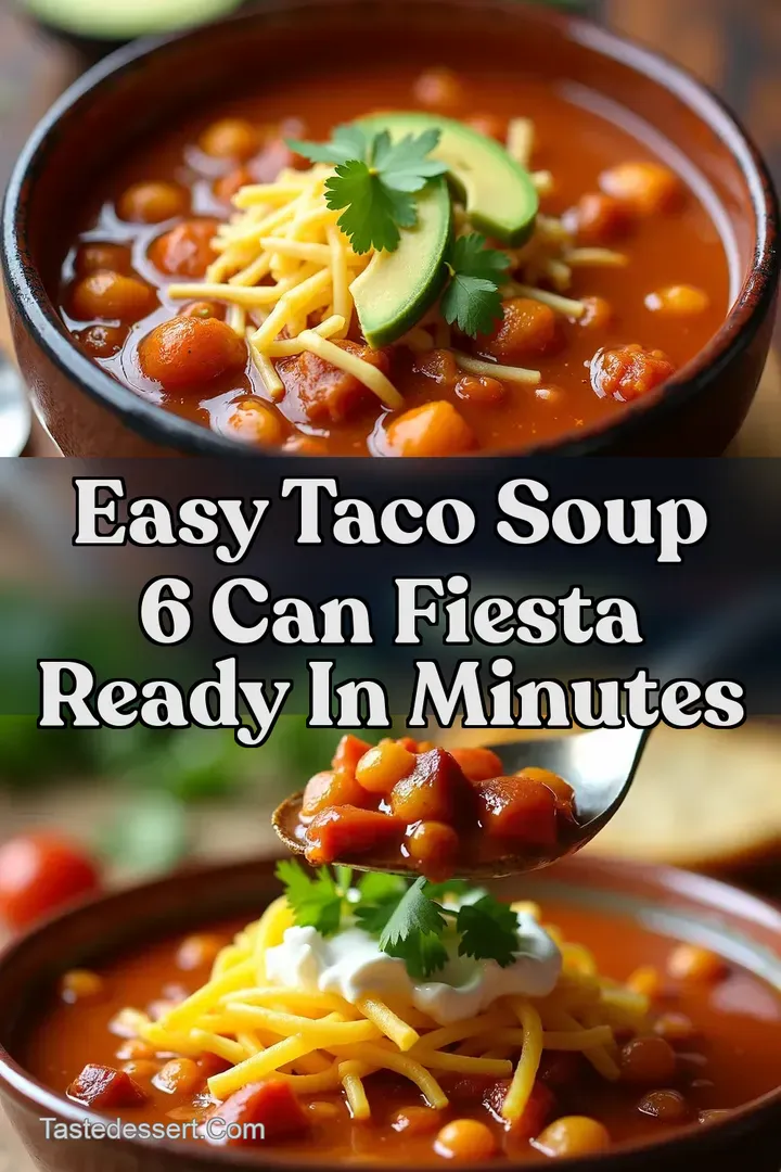 Easy Taco Soup 6 Can Fiesta Ready in Minutes