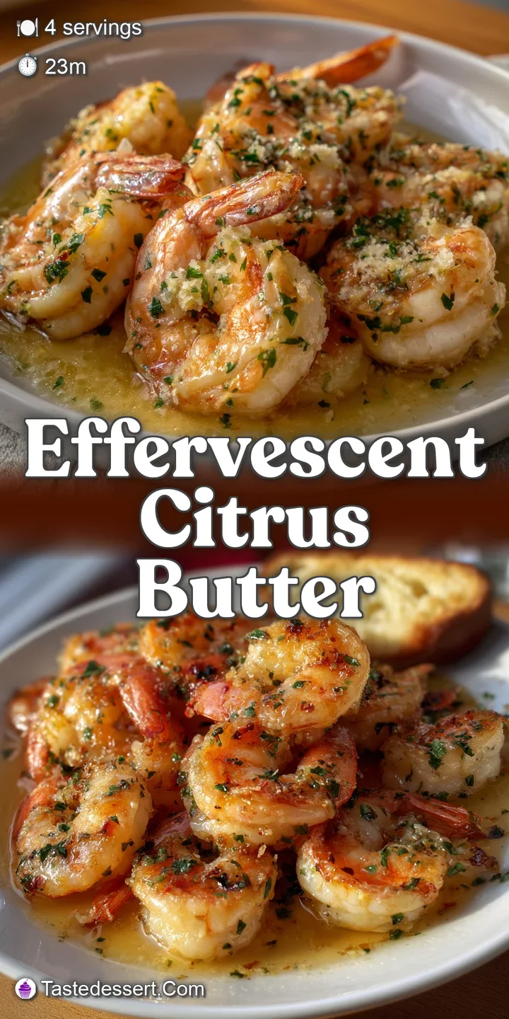 Close-up shot of plump, glistening shrimp coated in a rich garlic sauce, showcasing a medley of textures and inviting aromas.