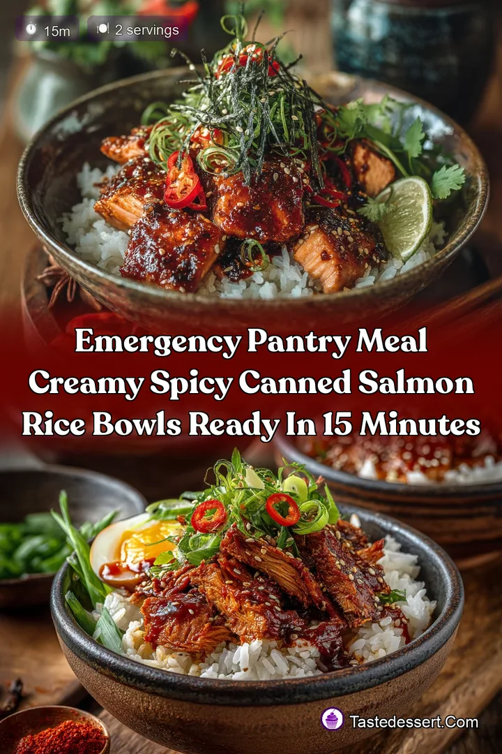 Emergency Pantry Meal Creamy Spicy Canned Salmon Rice Bowls Ready in 15 Minutes