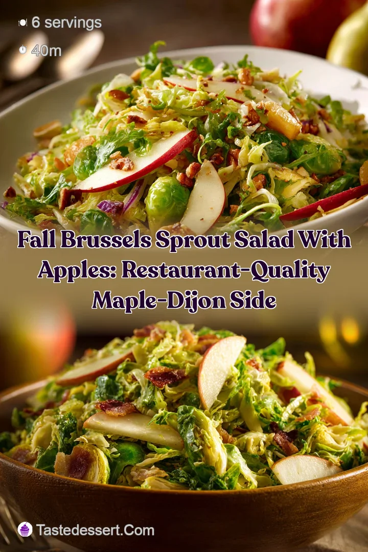 Fall Brussels Sprout Salad with Apples: Restaurant-Quality Maple-Dijon Side
