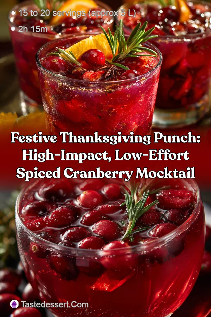 Festive Thanksgiving Punch: High-Impact Low-Effort Spiced Cranberry Mocktail