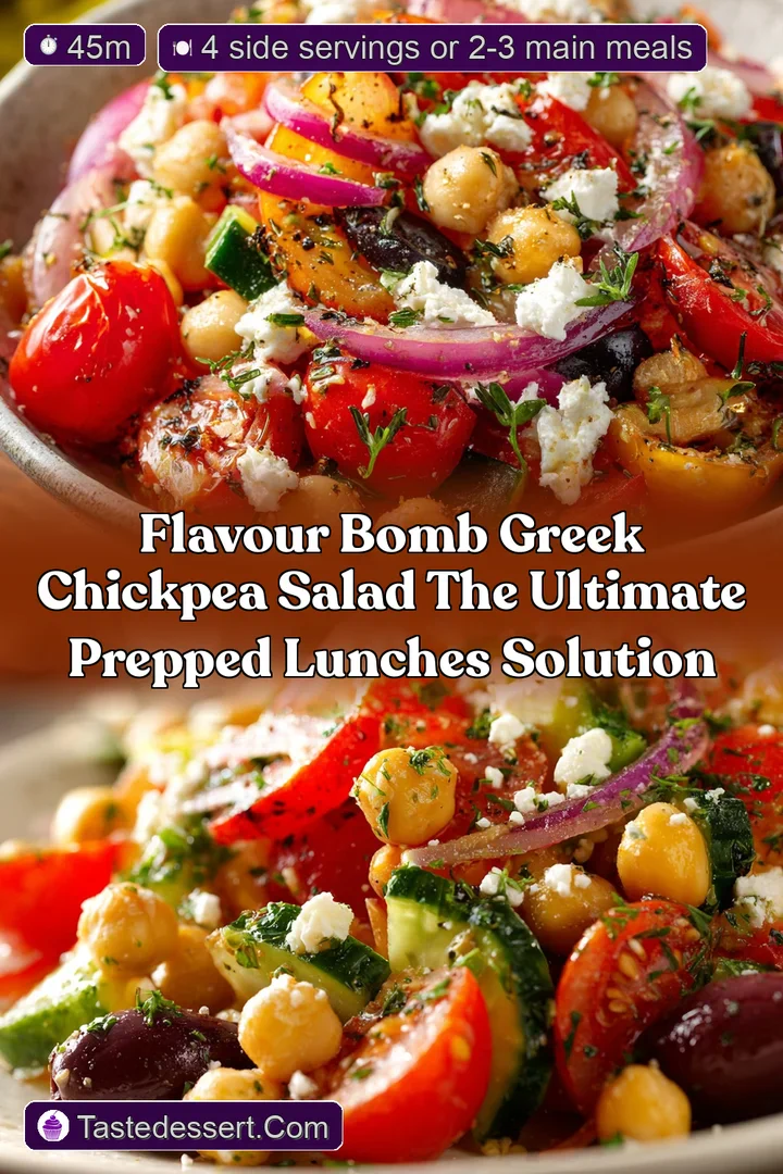 Flavour Bomb Greek Chickpea Salad The Ultimate Prepped Lunches Solution