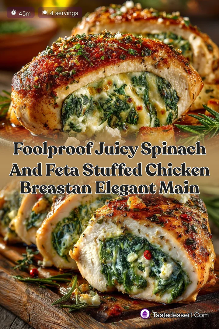 Foolproof Juicy Spinach and Feta Stuffed Chicken BreastAn Elegant Main