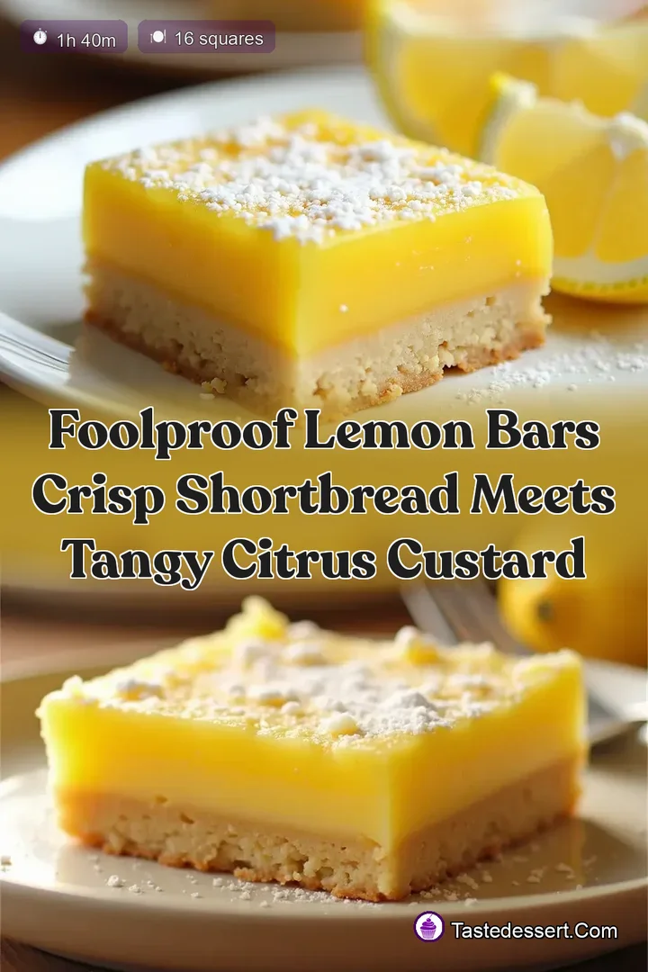 Foolproof Lemon Bars Crisp Shortbread Meets Tangy Citrus Custard