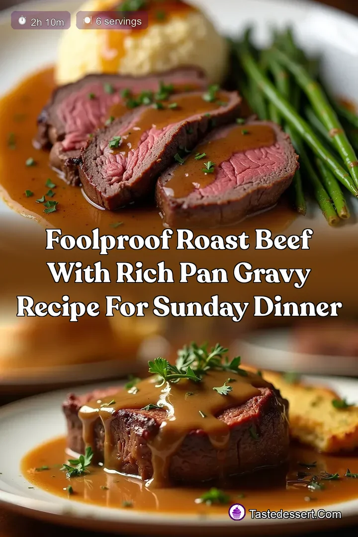 Foolproof Roast Beef with Rich Pan Gravy Recipe for Sunday Dinner