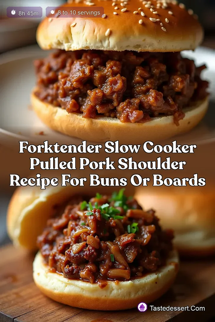 ForkTender Slow Cooker Pulled Pork Shoulder Recipe for Buns or Boards